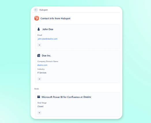 jira service management hubspot data integration
